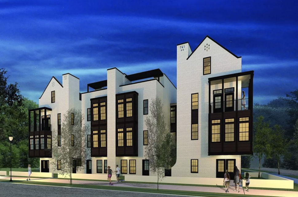 First look At ‘doorway’ of VirginiaHighland, 10 upscale townhomes are rising Jackbilt